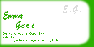 emma geri business card